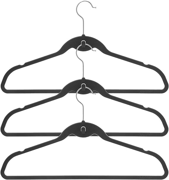 50 perchas en cascada negras que ahorran espacio