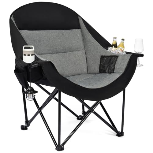 Silla de Camping Oversized - Silla de Césped Acolchada Resistente para Adultos
