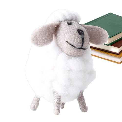 Genérico de Oveja - Figura de Oveja de Fieltro Hecha a Mano, Juguete de Peluche de Cordero de Lana, decoración de Animales de Granja | Adorable de Mesa de Fieltro de Lana para Escritorio, Estante Genérico de Oveja - Figura de Oveja de Fieltro Hecha a Mano, Juguete de Peluche de Cordero de Lana, decoración de Animales de Granja | Adorable de Mesa de Fieltro de Lana para Escritorio, Estante