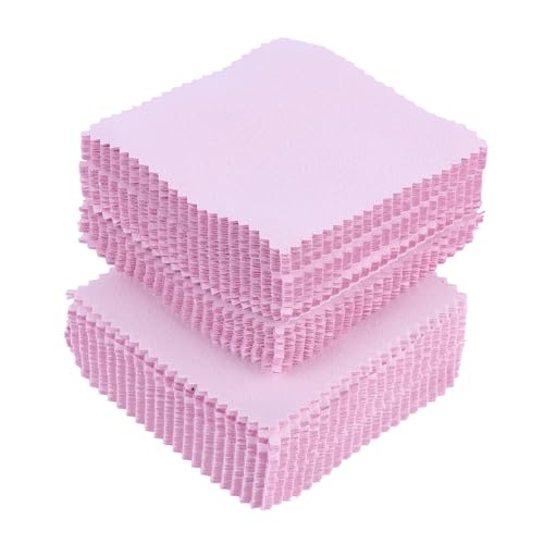 UPKOCH Paño para Limpiar Joyas y Gafas Microfibra 8X8 CM 100 Unidades Color Rosa para Limpieza de Lentes Pantallas y Accesorios Portátiles