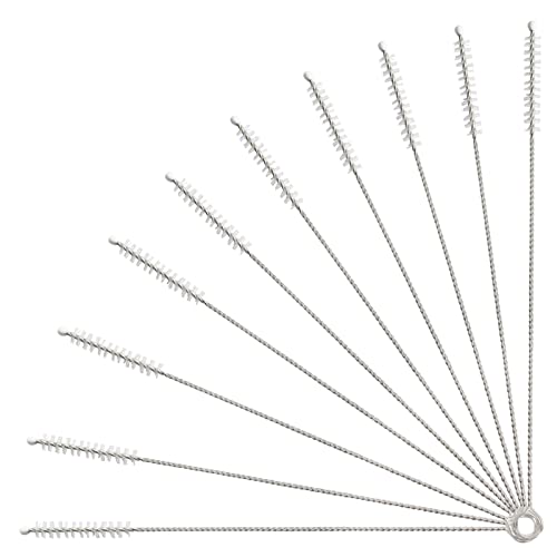 30 Piezas Cepillos de Botella Nylon Escobilla Fina Limpia Tubos Cepillo Limpieza de Tubo Largo Paja Beber Cepillo de Limpieza Nylon Reutilizables Cepillo de Limpieza para Pajita Botella Tetera Copa Cover