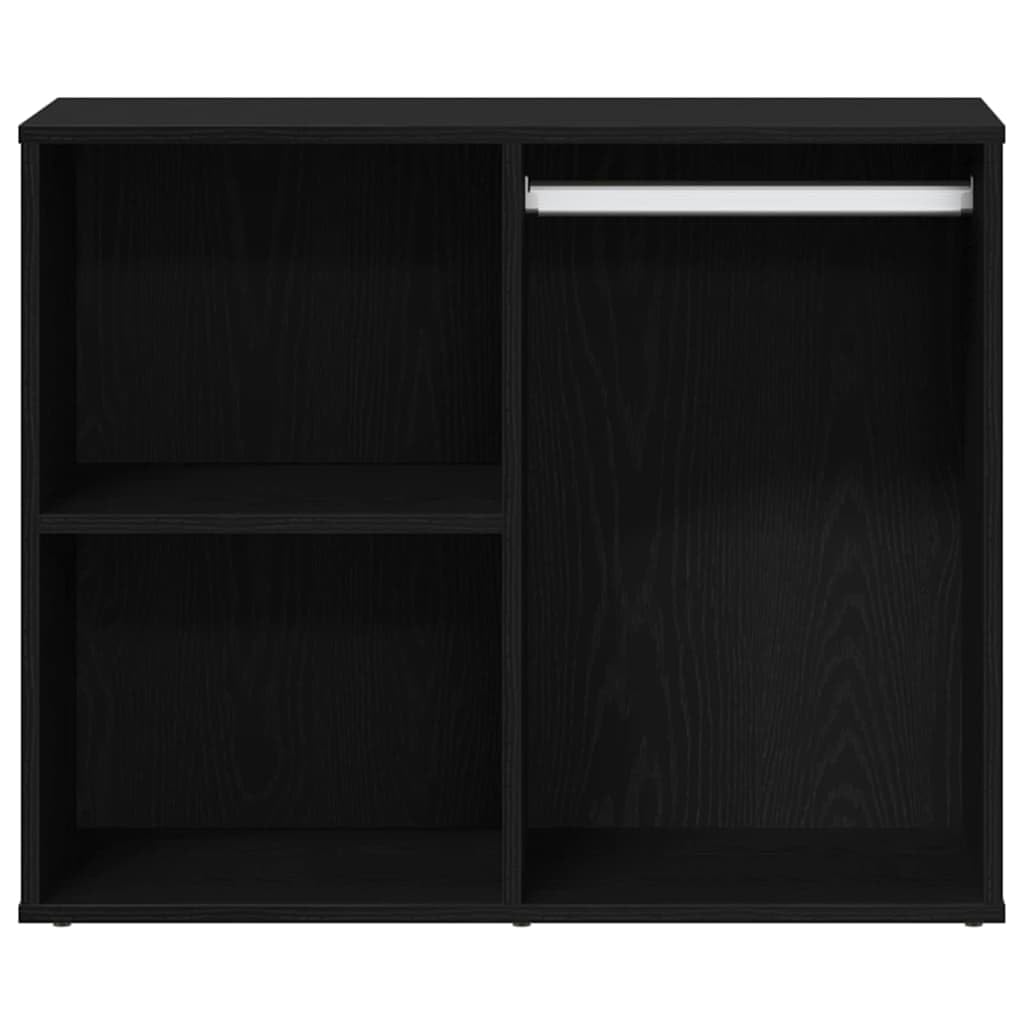 Szafka kosmetyczna z regałem, kolor czarny, imitacja dębu, wykonana z materiału drewnopochodnego, 80 x 40 x 65 cm, wszechstronne miejsce do przechowywania do salonu, sypialni, korytarza
