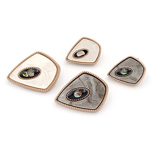 5 Pcs Metal Buttons With Single Hole Sewing Button Coat Buttons For Clothing(Grey,25Mm) #TOP1