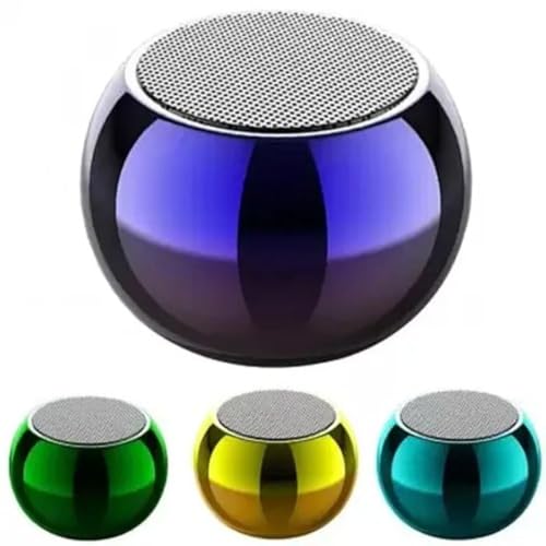 Image of Round Mini Speaker Boost 4 Colourful Wireless Bluetooth Speaker, Mini Electroplating Round Steel, Random Colour (Pack of 1)