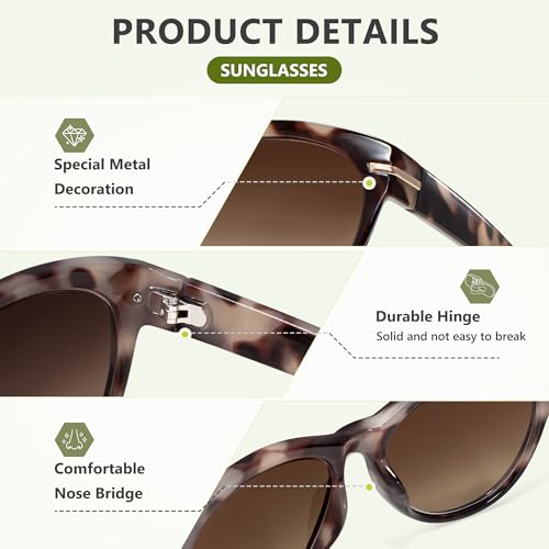 EASY READ 2 Pack Sunglasses for Women,Fashion Outdoor Womens Sunglasses with UV400 Protection4