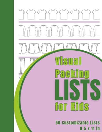 Visual Packing Lists for Kids: 50 Customizable Sheets, 8.5 x 11 i...
