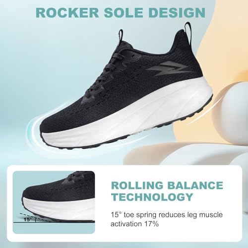 Image of ZOVE Womens Walking Shoes Cushioning Non-Slip Breathable Running Sneakers Tennis Comfortable Athletic Gym Workout Casual Shoes Lightweight Sports Cross Training Fashion Sneakers