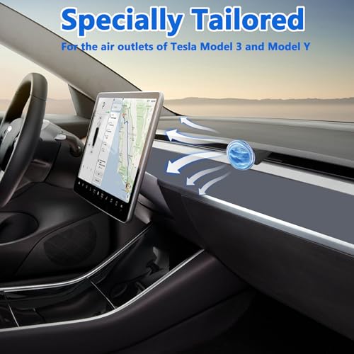 Image of 3Pcs Air Freshener Adapter Compatible with Tesla Model 3 & Model Y, Car Air Outlet Clip Air Freshener Holder Car Accessories for Tesla Model 3 /Y (Air Freshener Not Included)