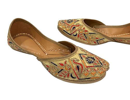 Multi Designer Women's Punjabi Jooti Handmade Stylish Flats Party Shoes3