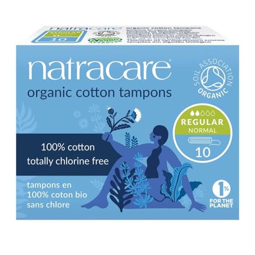 Natracare - Almohadillas orgánicas regulares sin aplicador, 10