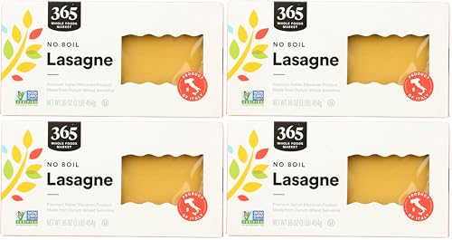 Image of 365 by Whole Foods Market, Pasta Lasagne No Boil, 16 Ounce (Pack of 4)