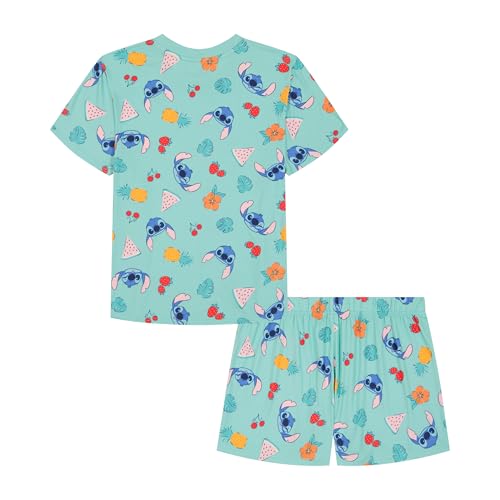 Disney Womens Lilo & Stitch 2-Piece Pajama Set Soft & Comfortable Nightwear for Adults Top & Bottom Duo STITCH FRUITOPIA M