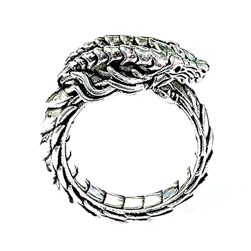 Bague dragon serpent gothique et anneau punk viking pour homme