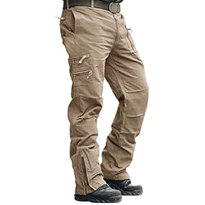 MAGCOMSEN Homme Pantalon Cargo en Coton Pantalon Multi Poches Combat Pantalon de Travail Pantalon Tactique pour Casual Activités en Plein Air