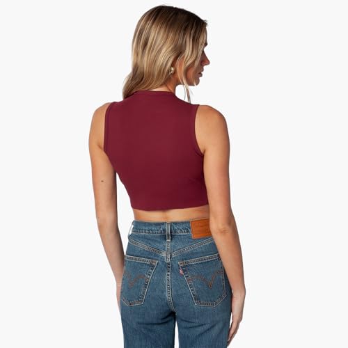 Image of HYPE AND VICE Cut-Off Tank Top for Women - University-Themed Fitted Cropped Tank, College Tops for Game Day & Tailgate