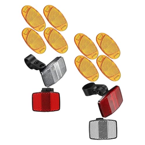 SUPVOX 2セット 高視認性自転車反射板 前後警告デザインで夜間 向上 簡単取付け可能 山地 ロードバイク対応の反射アクセサリー