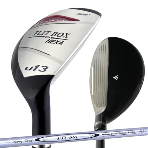 ★ヘッドカバー無し★【右用】FLIT-BOX6ユーティリティ メンズ（高弾性軽量シャフトFD-50） 単品 3U:18° 5U:22° 7U:26° 9U:30° 11U:34° 13U:38° 15U:42° ハイブリッド 価格は1本あたりのお値段です(38, r) 1枚目