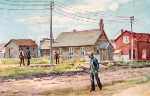 Peinture sur toile l'église log cabin pour habiller un mur vide 60x90