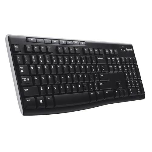 Logitech K270 Kabellose Tastatur für Windows, Belgisches AZERTY-Layout - Schwarz