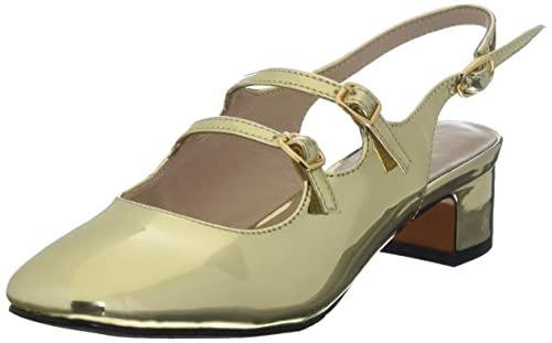 L37 HANDMADE SHOES Damen Pumps I Naturleder I Lederfutter I Handgefertigte Schuhe I Bequem und Elegant Amore Ciao I Pump, Gold, 36 EU