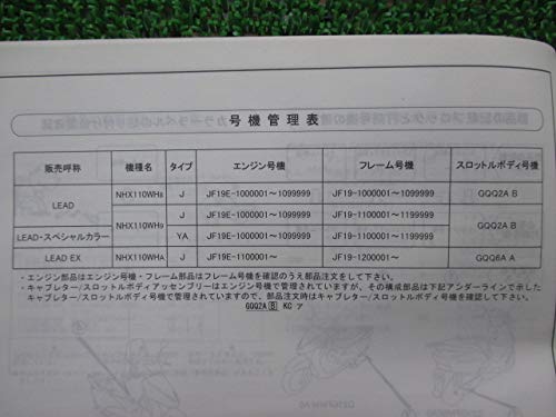 ホンダ　LEAD リード　JF19 サービスマニュアル　パーツリスト リード125 サービスマニュアル ホンダ 正規 バイク 整備書 JF45