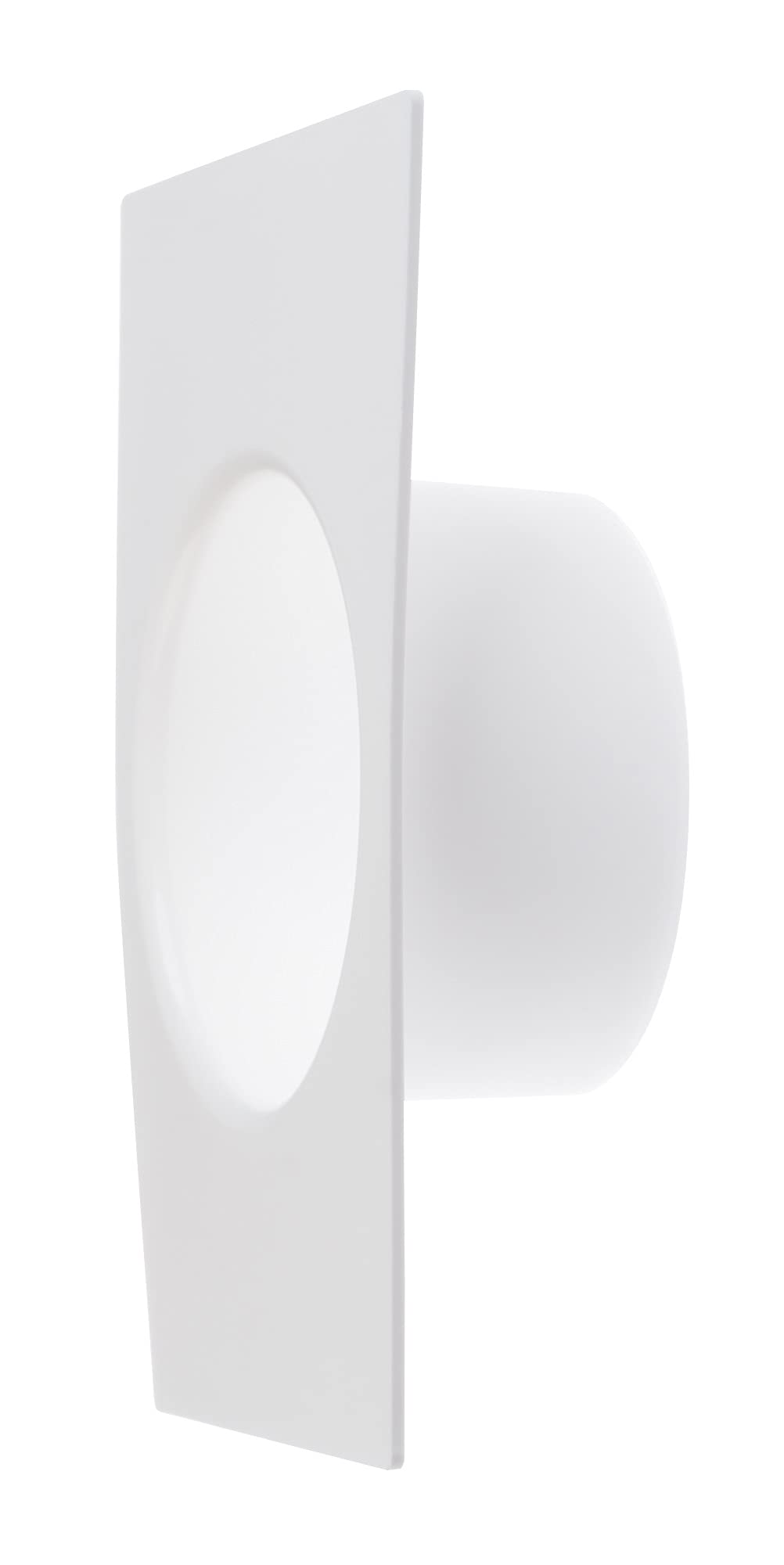 Steinberg14 White Ø 120Mm / 4.5 Inch Round Plastic Adapter For Ventilation, Connector Flange, Wall Plate With Spigots
