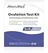 MomMed 15 Ovulation Test Strips and 5 Pregnancy Test Strips Combo Kit,Pregnancy Tests and Ovulati...