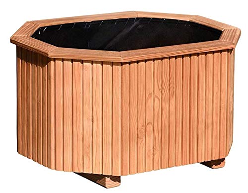 Gartenpirat Pflanzkasten Blumenkasten aus Lärchen-Holz 8-eckig 51 x 37 x 29 cm
