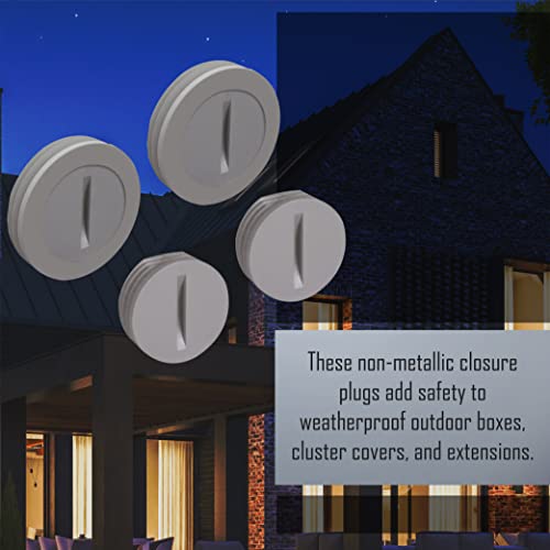 Image of BELL PCP47550GY Weatherproof Nonmetallic Closure Plug Assortment 1 /2 in and Two 3 /4 in, 4-Pack, Gray