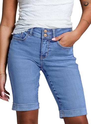 Sidefeel Women's Jean Shorts High Waisted Stretchy...