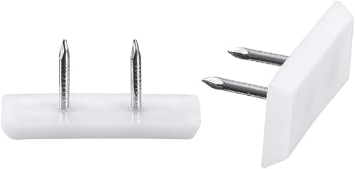 Miniatura 1 de uxcell Pies de muebles para uñas de plástico deslizante, almohadillas cuadradas para patas de mesa, 1.220 in x 0.472 in, color blanco, 80 unidades