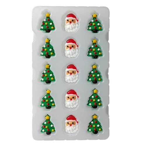 Image of Christmas Sprinkles Icing Decoration for Cupcake Decorating, Christmas Tree Cake Decoration, Edible Santa Claus Cake Cupcake Topper for Baking Cookie Ice Cream Candy Decoration