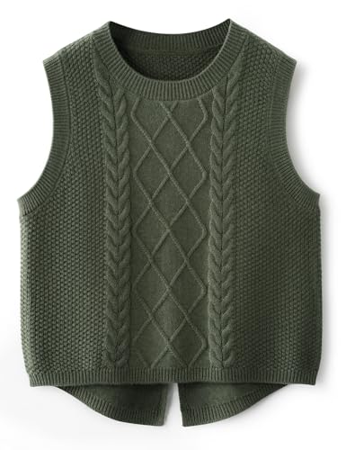 Ciovkis Women's Merino Wool Blend Sweater Vest...