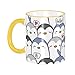 Simpatico pinguino tazze da caffè per uomo e donna, 340 ml, tazza da tè in ceramica, tazza da viaggio con manico, per casa, cucina e ufficio