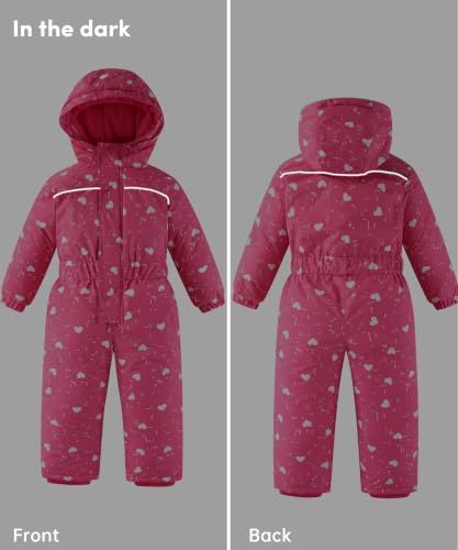 Image of Hiheart Boys Girls One Piece Snowsuit Waterproof Ski Snowboard Coverall