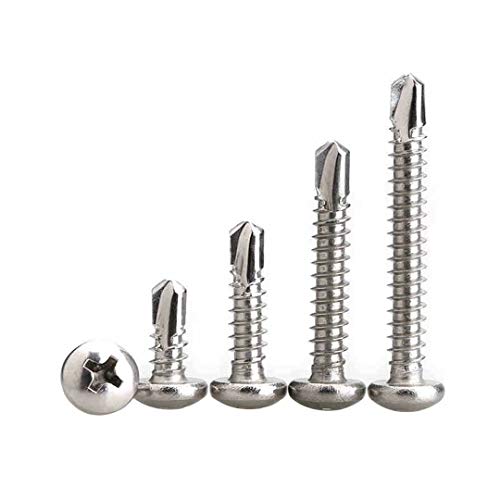 BOZONLI M3.9 Self Drilling Screws Self Tapping Screws for Metal Pan Head Phillips Drill Tail Screws, M3.9×32mm,20 pcs - Image 2