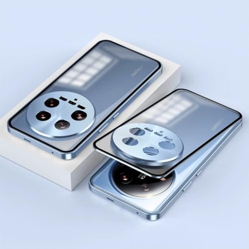 Coque Xiaomi 14 Ultra 5G bleue avec protection 360 et verre trempé