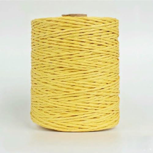 LNKUGN Hilo de Paja de Rafia Natural, Hilo de Crochet Tejido a Mano, 280-300 m, Hilos de Colores, Hilo de Papel para Tejer, cestas, Sombreros, Materiales Hechos a Mano