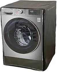 Capa Lava e Seca LG 11kg Vivace VC2 VC3 VC4 VC5 Abertura Frontal Transparente com Ziper Preto