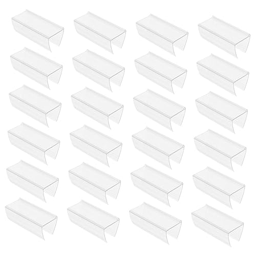 Gogogmee 24個透明価格ラベルホルダー ショッピングモール レストラン用ディスプレイスタンド 商品情報表示用タグ付ホルダー