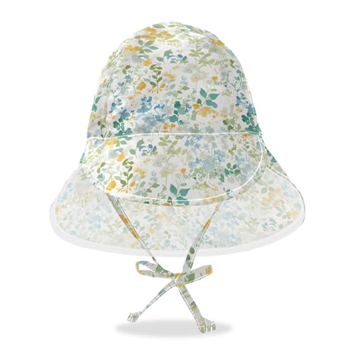 Watercolor Art Floset Light Color Kid Beach Hats Toddler Boy Bucket Hats Baby Girls' Sun Protection Adjustable Traveling Camping