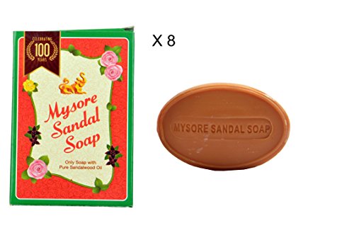 Image of Mysore Sandal Mysore Sandal Soap, 75 Grams (Brown, Pack of 8)