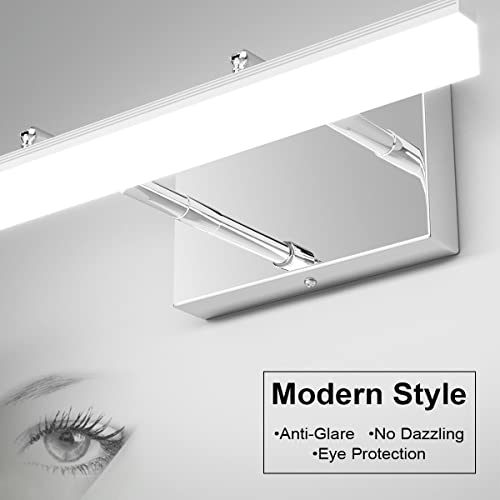 Image of Aipsun 15.7 inch LED Vanity Lights Adjustable Bathroom Wall Light Bathroom Lighting Fixture Over Mirror Chrome Modern Vanity Lighting 5500K