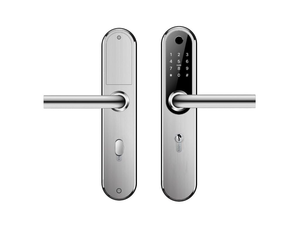 BOT TTLock H1W - Cerradura electrónica para puerta (72 mm, resistente al agua, huellas dactilares, Bluetooth, función inteligente)