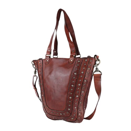 Bolso Tote de Cuero Vacuno Europeo Hecho a Mano miniatura 1