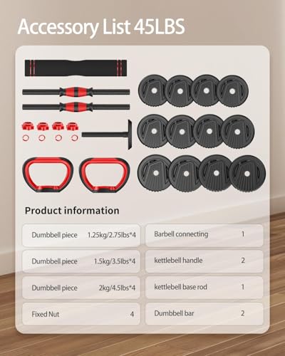 UNNMIIY Adjustable Dumbbells (2–22.5 lb per dumbbell, Pair, 5-in-1) — view 9