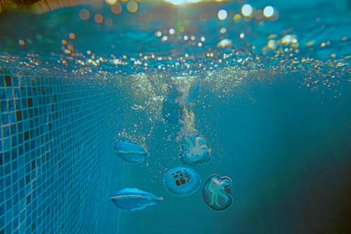 BS Toys Spielzeug See - Kinder Tauchspielzeug für Geschicklichkeitsspiel - ab 6 Jahren - Fühlmemory - Wasserspielzeug und Badewannenspielzeug für Kinder - Sandfüllung - 12 Stück