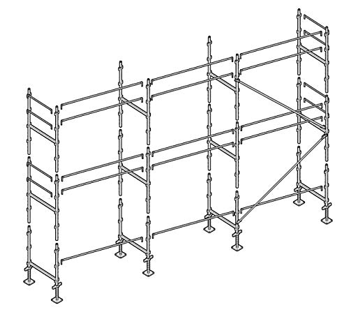 Echafaudage façadier 60 m² lisses Cover