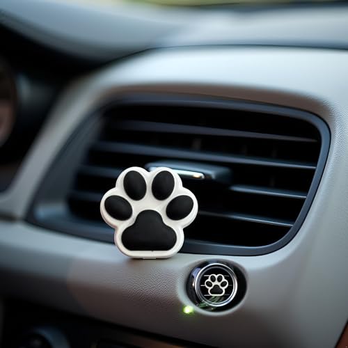 Image of Dog Paw Air Fresheners Car Diffuser Vent Clip, Car Decoration, Cute Interior Accessories for Women, Automotive Air Fresheners, Decorations (Black, 1)
