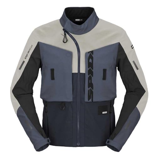 Universally applicable SPIDI Frontier Giacca tessile moto, grigio scuro/grigio chiaro, S